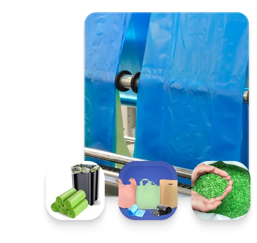 LDPE and HDPE garbage bag production