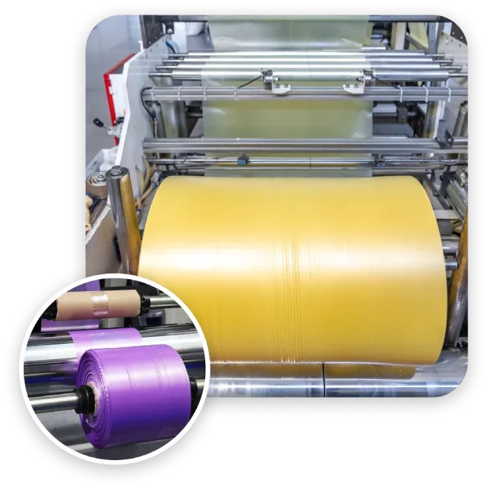 Garbage bag production line at CDB Plastic